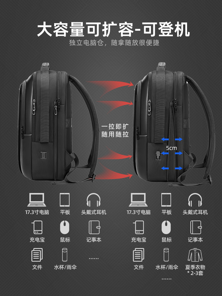 [ Cùng Mẫu Với Tiktok ] Ba Lô Nam Ba Lô Công Sở Túi Đựng Laptop Du Lịch Công Sở Sức Chứa Lớn 17 Inch