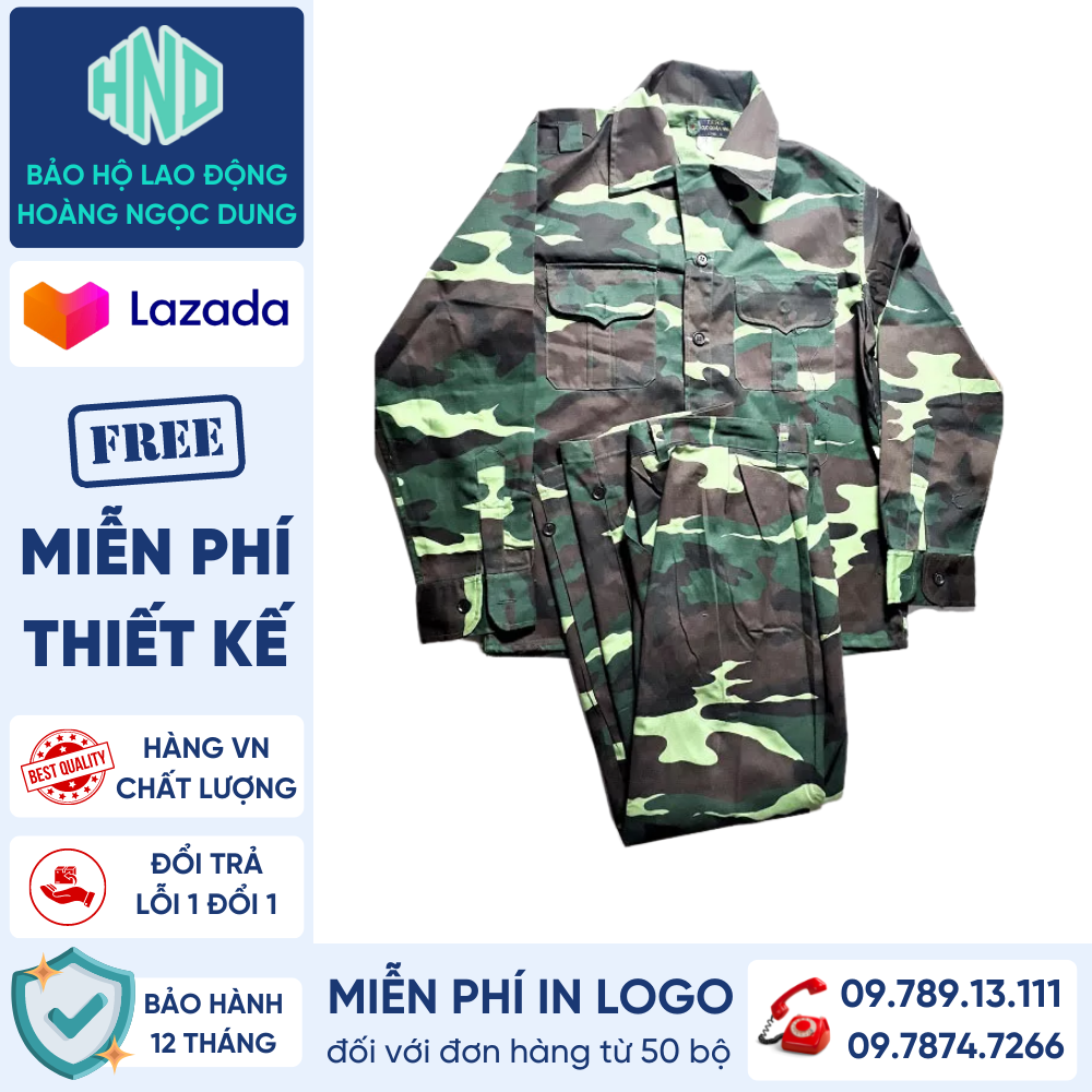 Quần áo bảo hộ lao động rằn ri xanh, đồng phục quần áo rằn ri, quần áo bảo hộ lao động, trang phục bảo hộ