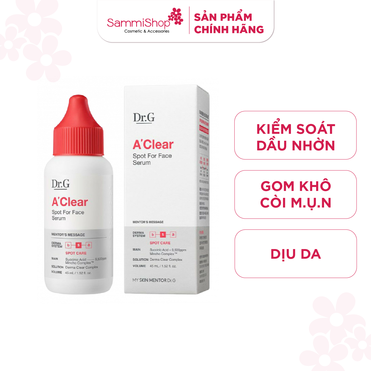 Dr.g tinh chất a'clear spot for face serum 45ml