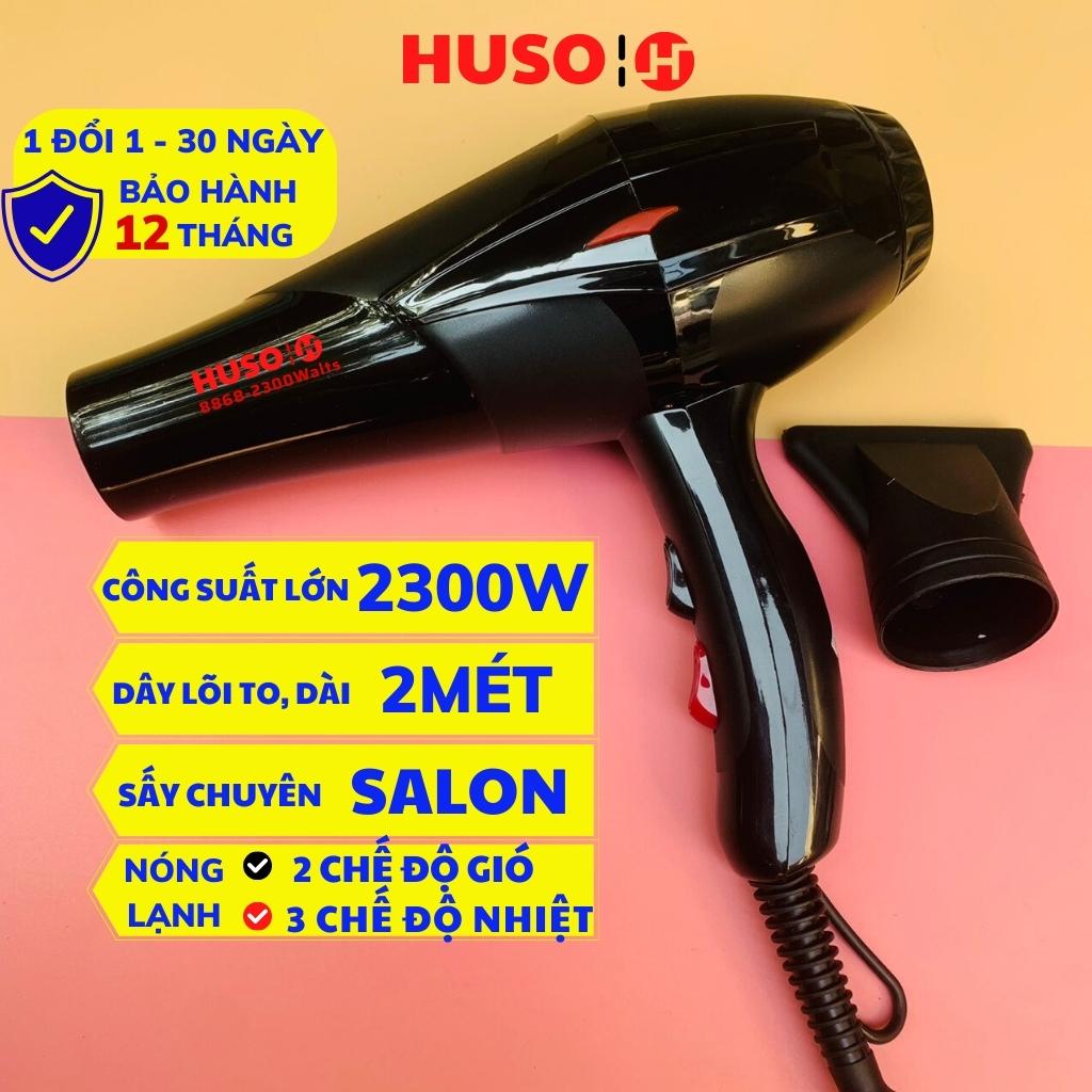 Máy sấy tóc công suất lớn huso 8802, máy sấy 2 chiều, 3 chế độ nhiệt