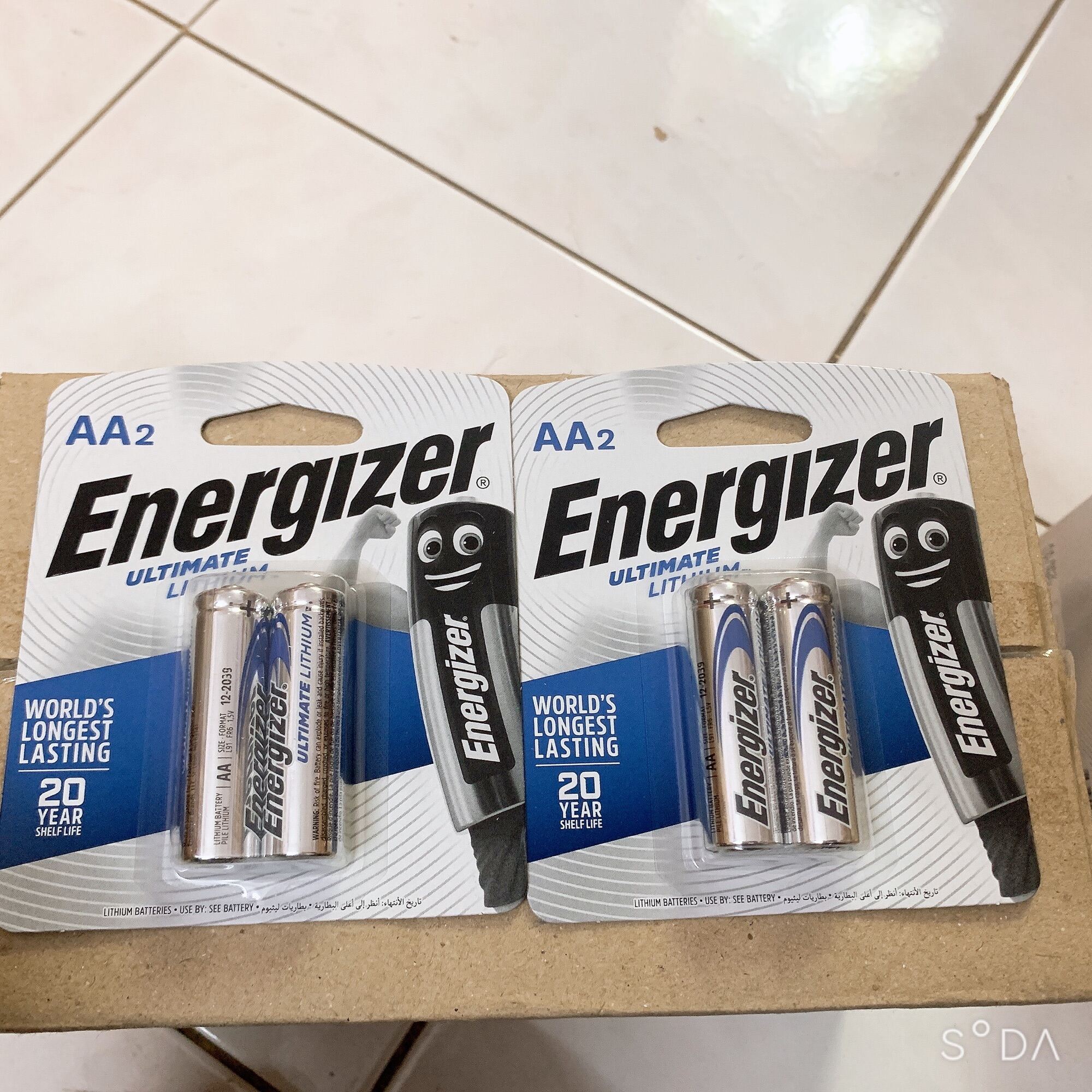 COMBO 4 VIÊN PIN AA LITHIUM ENERGIZER 1.5V BỀN NHẤT THẾ GIỚI [CHÍNH HÃNG]