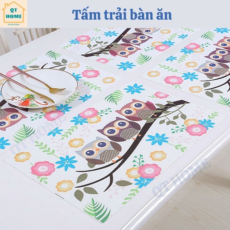 [HCM]Tấm Trải Bàn Ăn Cách Nhiệt Trang Trí Bàn Ăn Với Hình Vẽ Dễ Thương