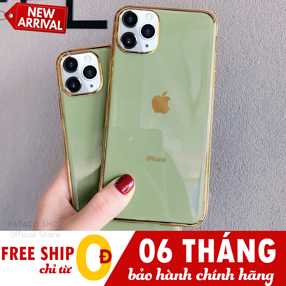 Ốp lưng iphone Logo Táo viền mạ vàng bảo vệ điện thoại có chống sốc chống trầy dùng cho 6/6plus/6s/6s plus/6/7/7plus/8/8plus/x/xs/xs max/11/11 pro/11 promax- CAKO31