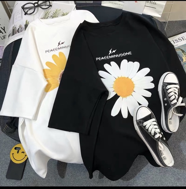 Áo sweater thun nam nữ hoa cúc chất lượng cao,áo phông hoa cúc chất đẹp,áo hoa cúc phong cách hàn quốc