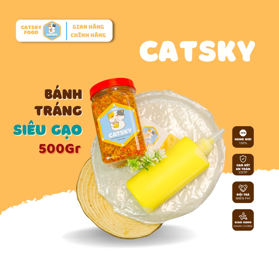 Combo bánh tráng siêu "gạo" phơi sương 500gr + ruốc tép hành phi đặc biệt - tặng nhiều bơ