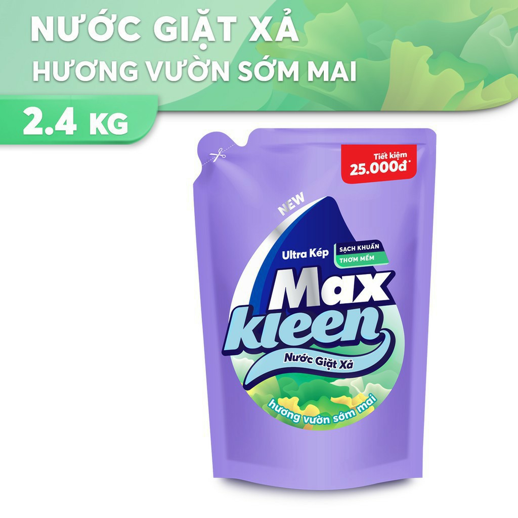 Túi nước giặt Max Kleen 2,4kg tiết kiệm hơn