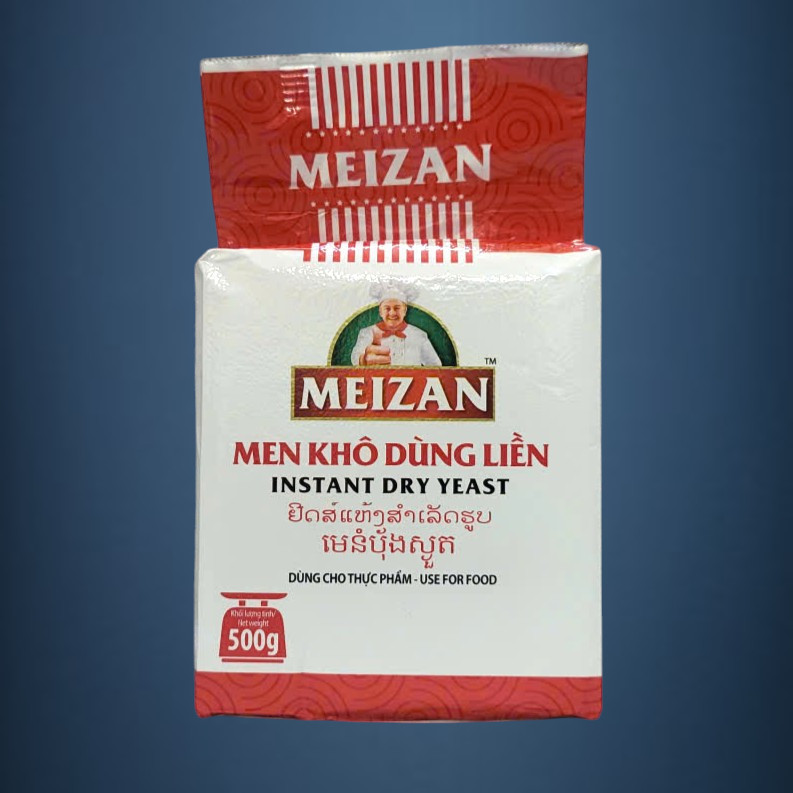 MEIZAN - gói ĐỎ 500g - MEN KHÔ LẠT (BÁNH MÌ, BÁNH BAO…) Instant Dry Yeast for Sugar free Breads