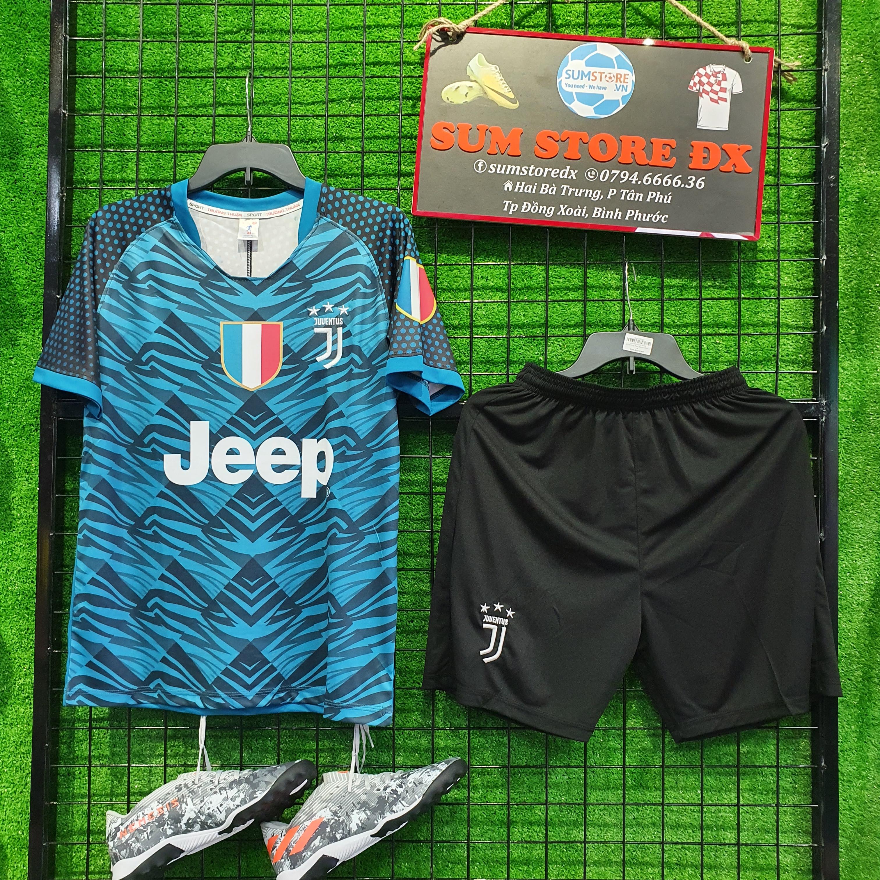 Áo Bóng Đá - Đồ Đá Banh CLB Juventus Fan Xanh Đen Cực Chất Vải Thun Lạnh Cao Cấp (Có Kèm Hình Thật)