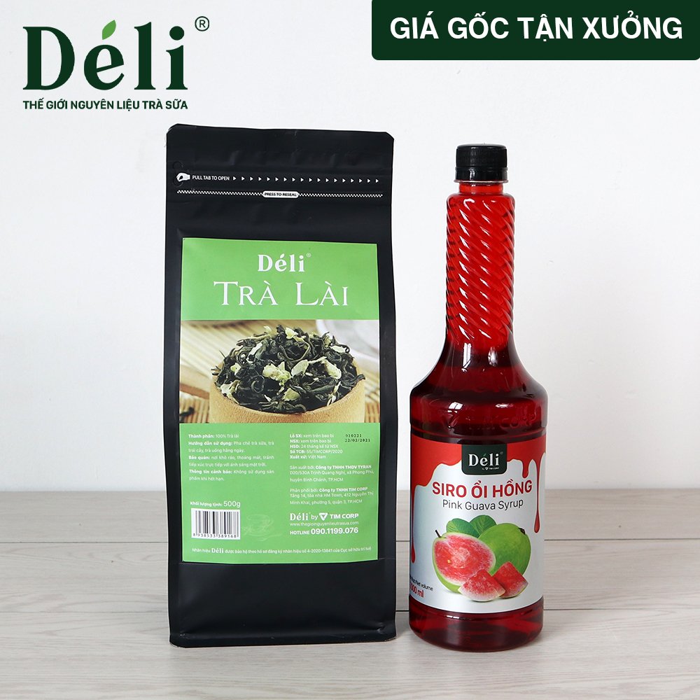 Combo - trà lài 500g + siro ổi hồng déli 1l