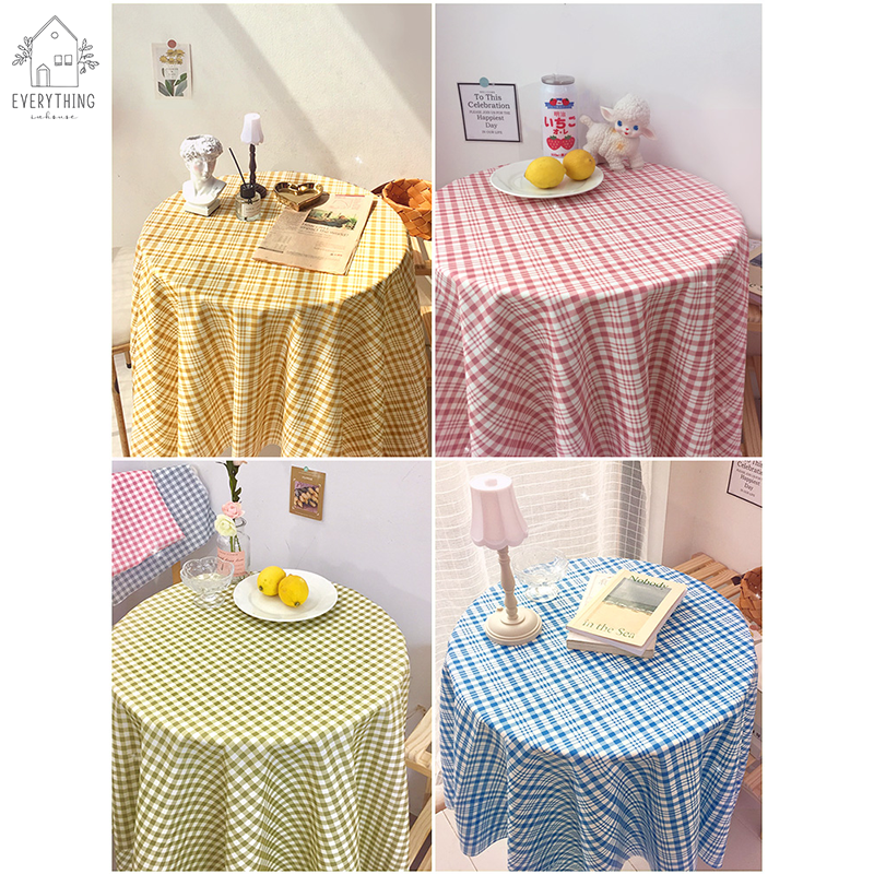 Khăn trải bàn caro phong cách retro, vintage, nền vải decor, thảm dã ngoại