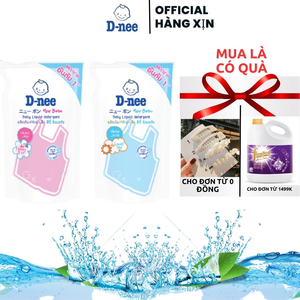 Nước giặt quần áo em bé Dnee túi 600ml- Chính hãng Công ty Đại Thịnh
