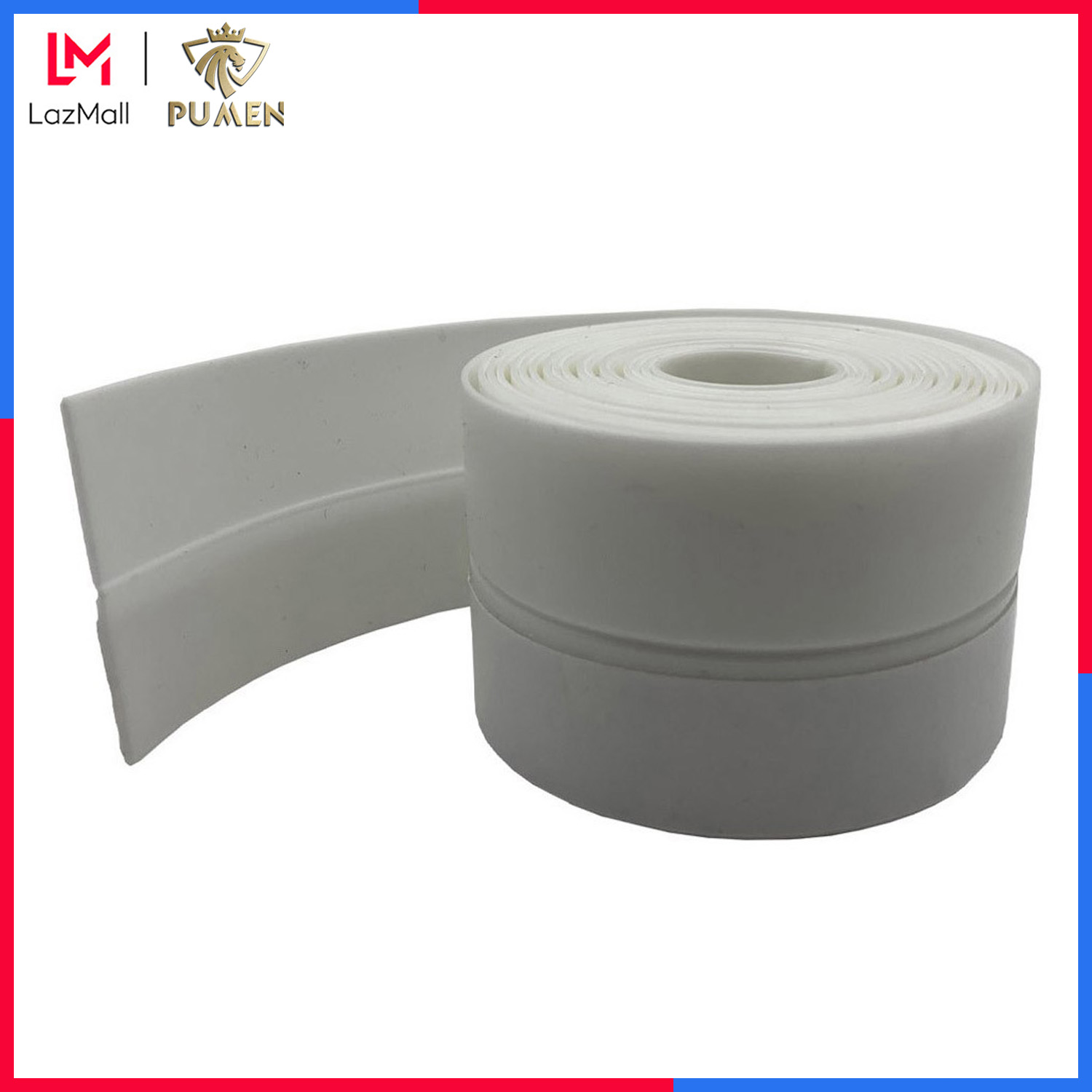 2 Mét ron cao su cải tiến PUMEN dán khe hở chân cửa, khe cửa màu trắng, chống côn trùng, khói bui, tiếng ồn cho các loại cửa nhựa, nhôm màu trắng  - PUMEN STORE