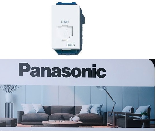 Panasonic - Ổ CẮM MẠNG DATA CAT6 - WEV24886SW / WEV24886H (Sử dụng cho : Series WIDE / Halumie / BS Type / Minerva/ Moderva)