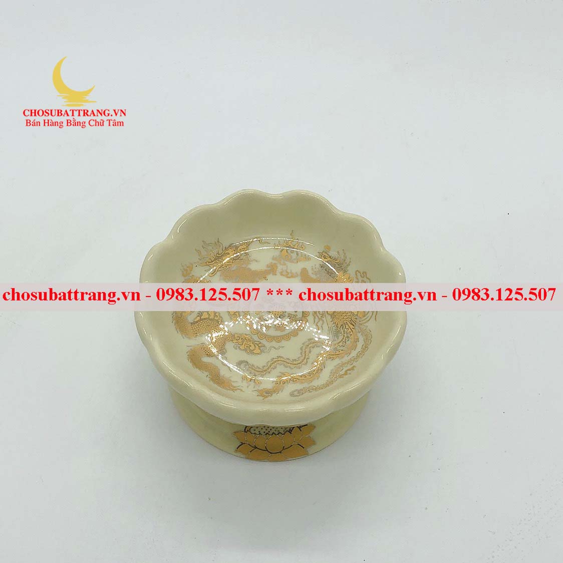 Chân nến thờ vàng kim long phụng đồ thờ cúng