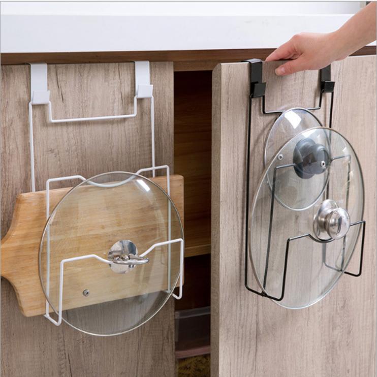 Kệ, giá  inox để thớt, vung nồi đa năng có móc treo tiết kiệm diện tích bếp, siêu tiện dụng - giao màu ngẫu nhiên