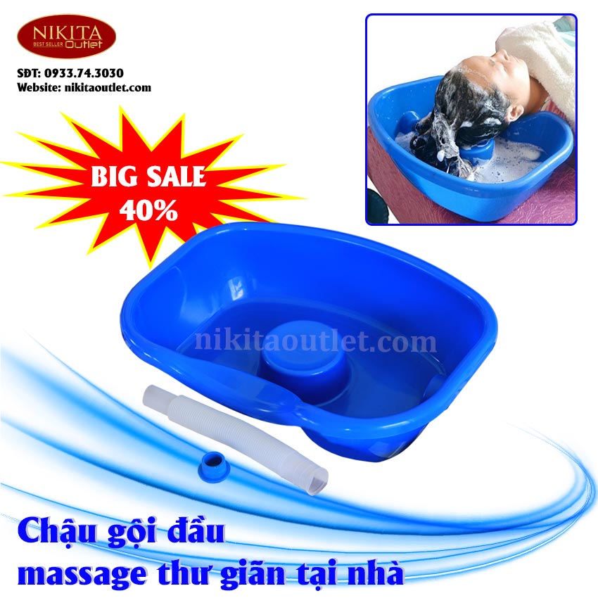 [HCM]Chậu gội đầu massage thư giãn tại nhà - NIKITA OUTLET