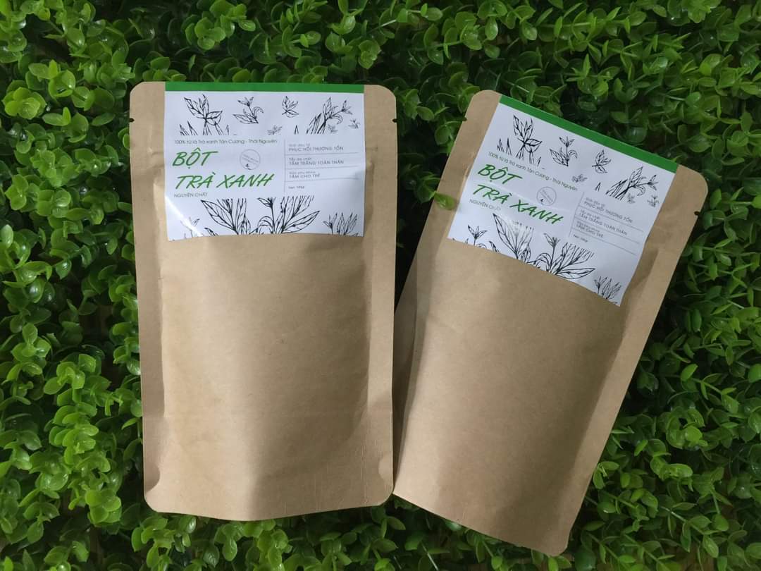 Túi Zip Giấy Kraft 2 mặt giấy đáy đứng