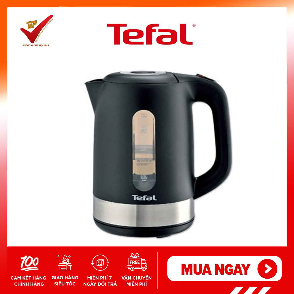 Ấm siêu tốc tefal ko330842 - hàng chính hãng