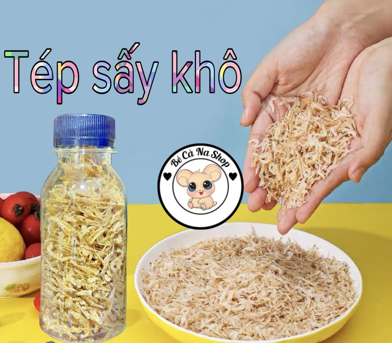 Tép sấy khô hamster . Thức ăn cho hamster , thỏ , bọ ,sóc ...