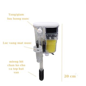 Lọc thác bể các thủy sinh mini Coco HF 600 - tích hợp hút váng và bịt tép