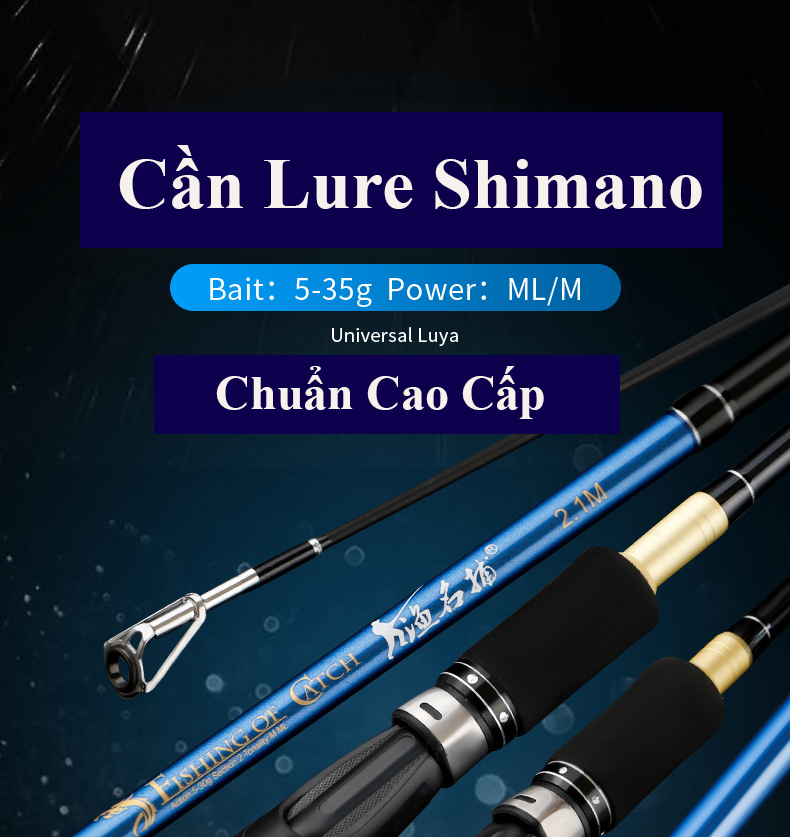 [Chất Lượng] Cần câu lure 2 ngọn FISHING OF CATCH, cần câu shimano, Cần Câu Lure Cao Cấp