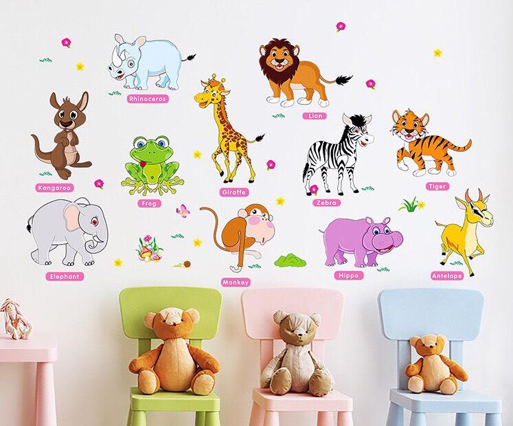 Decal dán tường hình thú