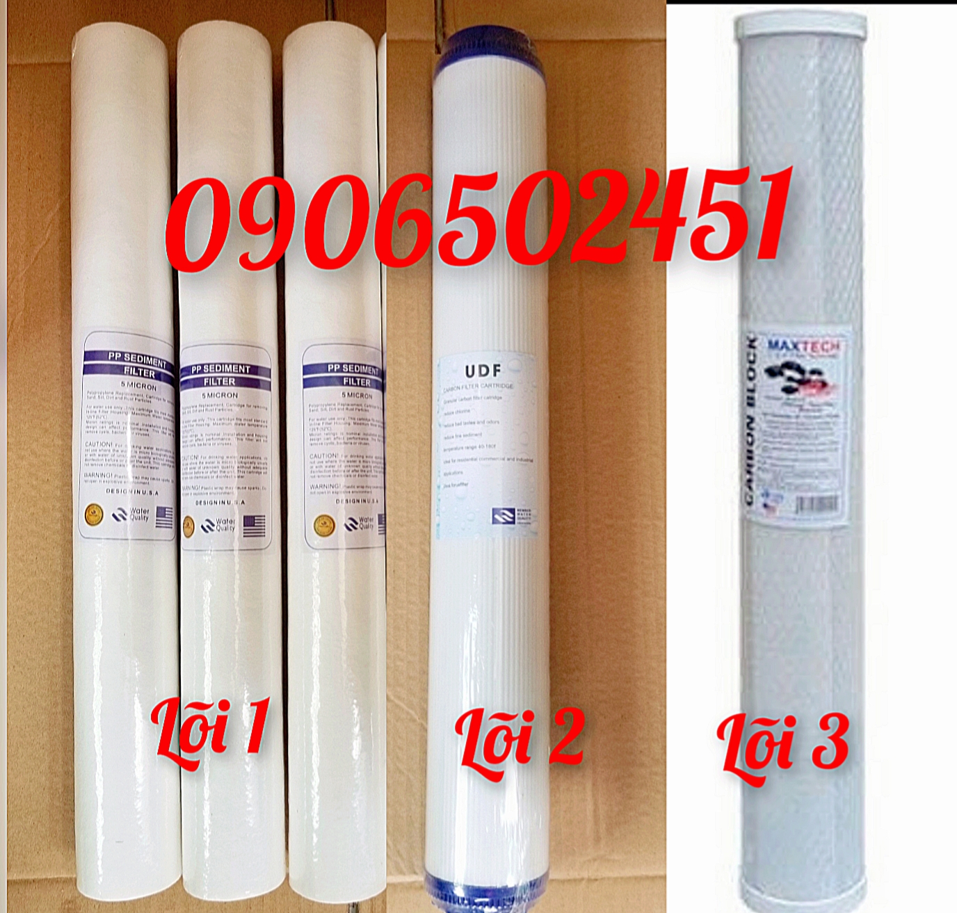 Bộ sản phẩm ̀̀̀̀5 lõi lọc 20inch