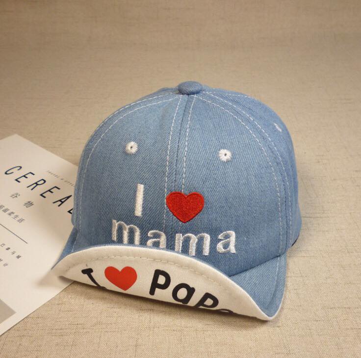 Nón jean love mama love papa hàn - bé 5-24 tháng
