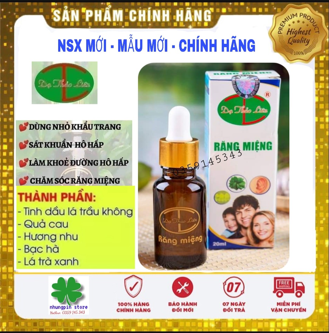 (MIỄN SHIP) Tinh dầu Răng Miệng Dạ Thảo Liên - MUA 2 CHAI TẶNG 1 TINH DẦU XẢ CHANH