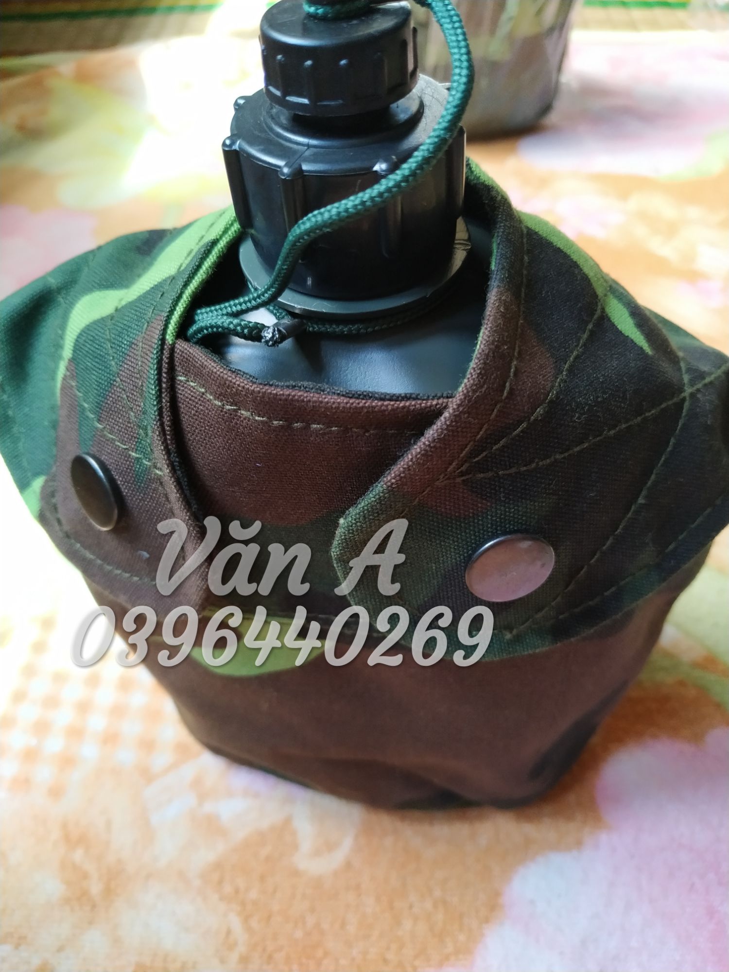 Combo Bình đông nhựa + Ca Nhôm + Túi vải