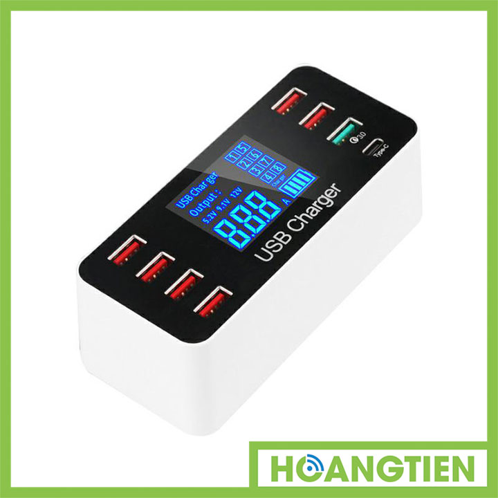 [HCM]Ổ cắm sạc USB 8 cổng hỗ trợ sạc nhanh QC3.0 A9 Plus