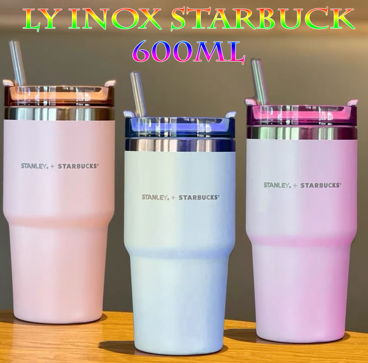 Ly inox giữ nhiệt Starbuck & Stanley , dung tích 600ml , nhiều màu ngẫu nhiên
