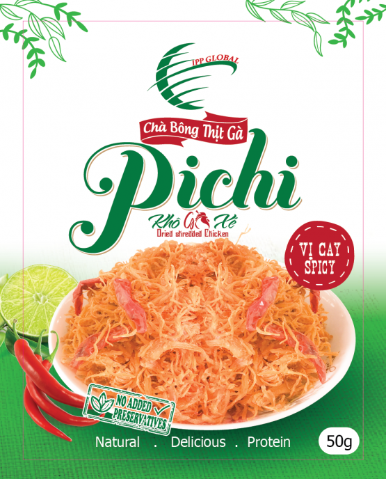 COMBO 5 GÓI KHÔ GÀ XÉ VỊ CAY 50G PICHI