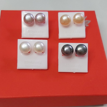 Combo 4 đôi bông ngọc trai thật 9 ly đẹp chuẩn .