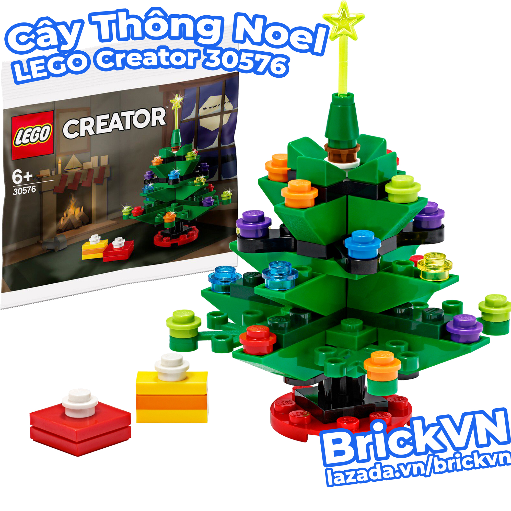 Lego Cây Thông Noel Giáng Sinh - Lego Christmas Tree 30576 [Túi Polybag, 70  Chi Tiết] [Brickvn] | Lazada.Vn