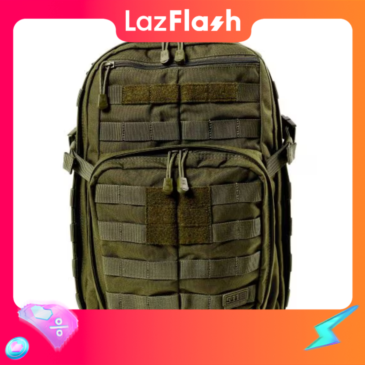 Balo Chiến Thuật Du Lịch 5.11 TACTICAL RUSH 12 2.0 Chống Nước Đứng Form Quân Đội Dày Dặn Chắc Chắn