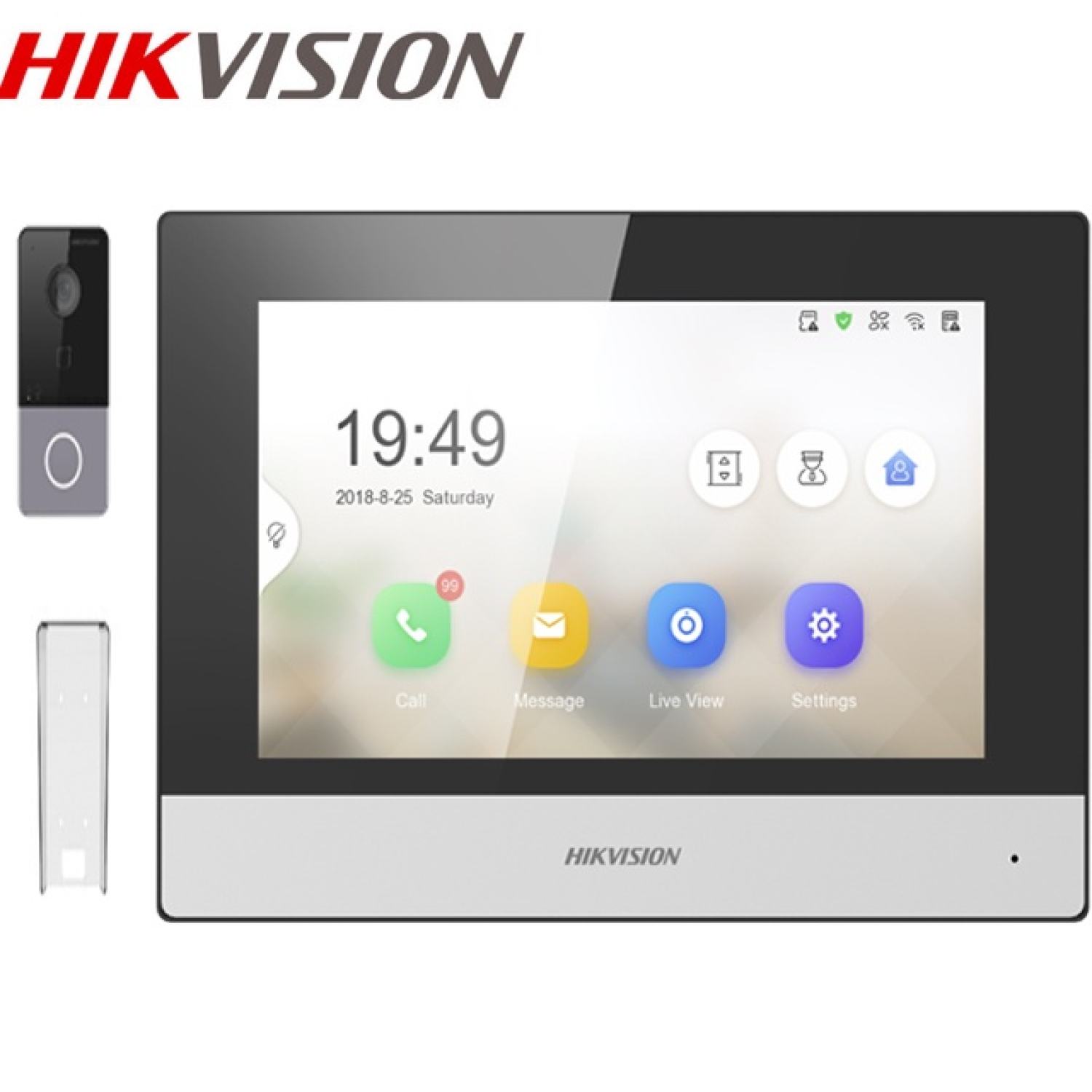 Bộ chuông cửa màn hình màu ip hikvision wifi. combo nút ấn ds-kv6113-wpe1 + màn hình ds-kh6320-wte1