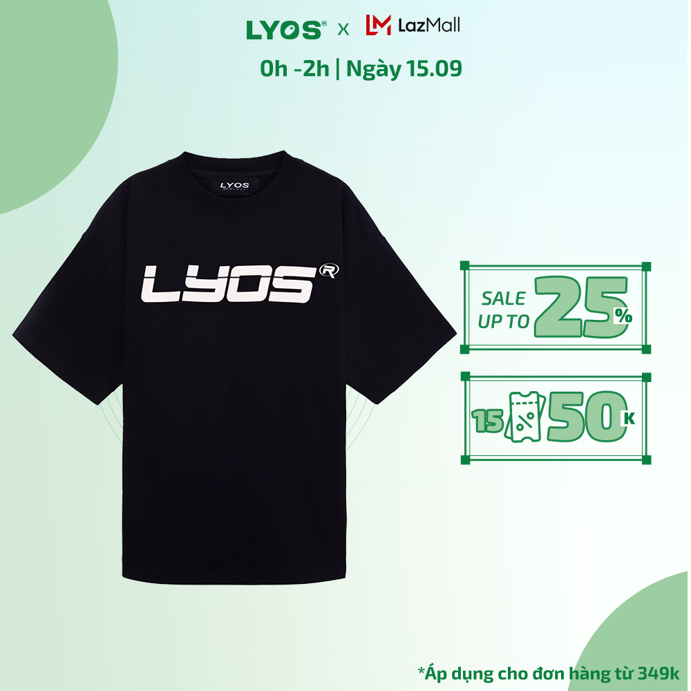 Áo thun lyos logo t-shirt đen/ trắng/ hồng