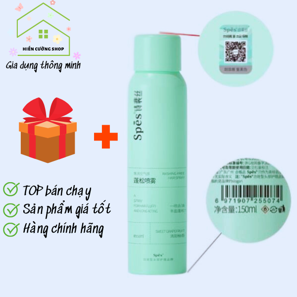 Xịt gội khô hot tiktok SPES chính hãng cho tóc bết tóc dầu làm phồng tóc tự nhiên