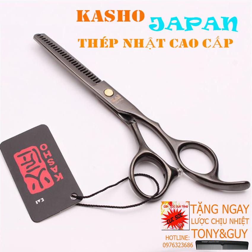 Kéo tỉa tóc 6inch kasho ks01 6inch thép nhật cao cấp, tặng 01 bao kéo kasho 01 lược tony&guy.