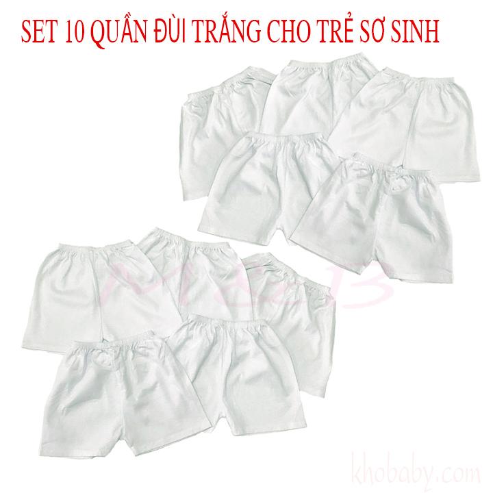 Quần sơ sinh,Set 10 quần ngắn sơ sinh