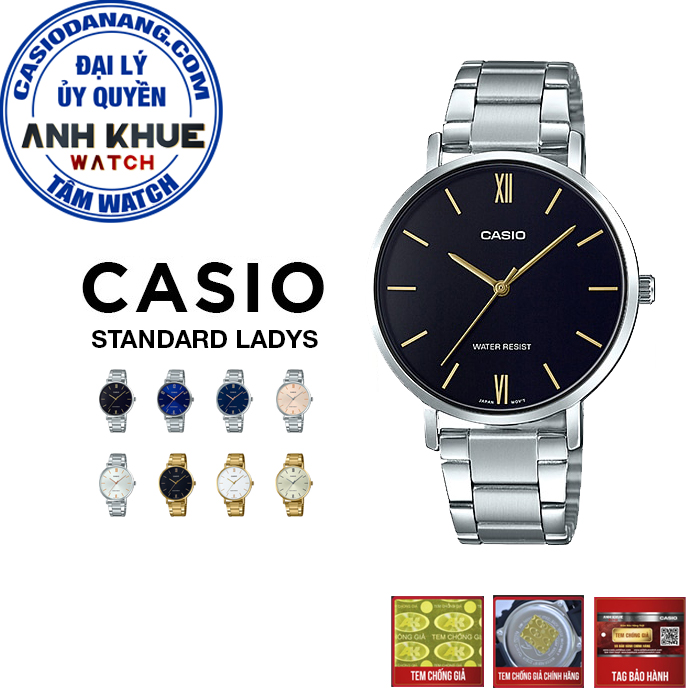 Đồng hồ nữ dây kim loại Casio Standard chính hãng Anh Khuê LTP-VT01 Series (34mm)
