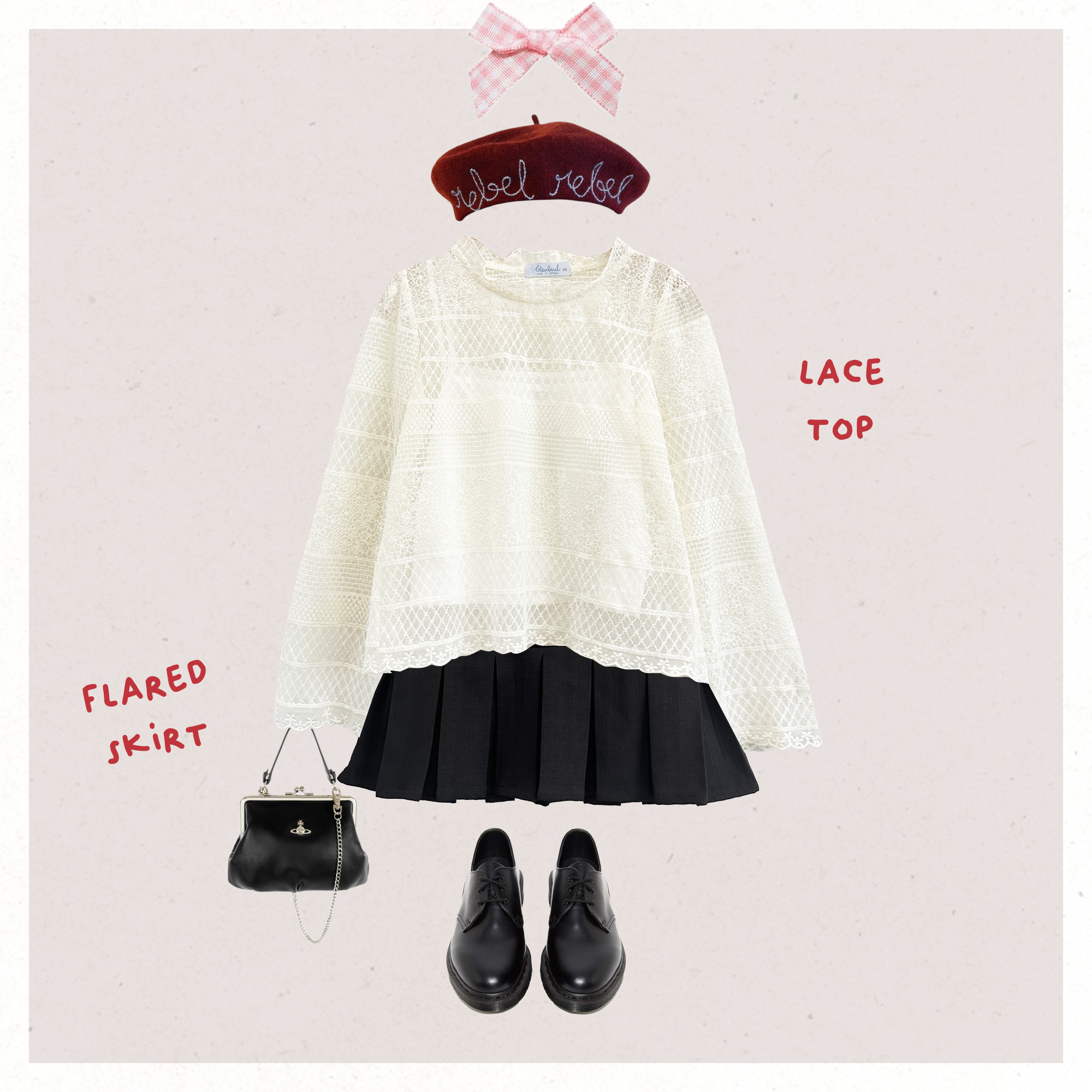 Bleubird áo ren kèm hai dây lace top