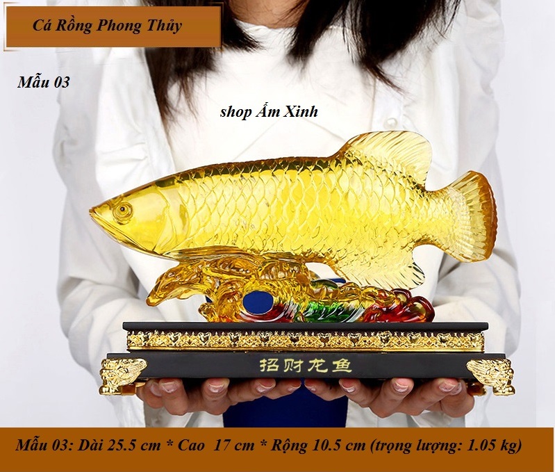 Tượng Cá Rồng Vàng Phong Thủy