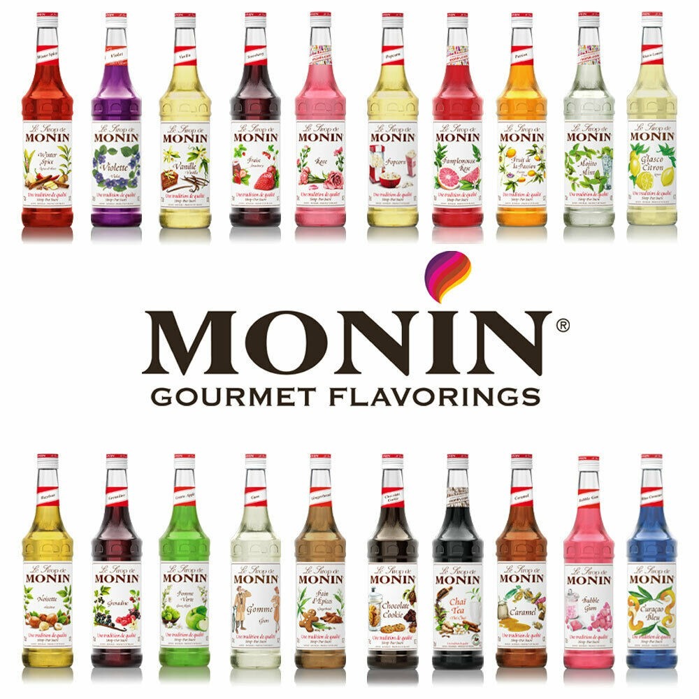 Syrup Monin chai thủy tinh 700ml - siro monin, syrup, si rô, siro - Gia store