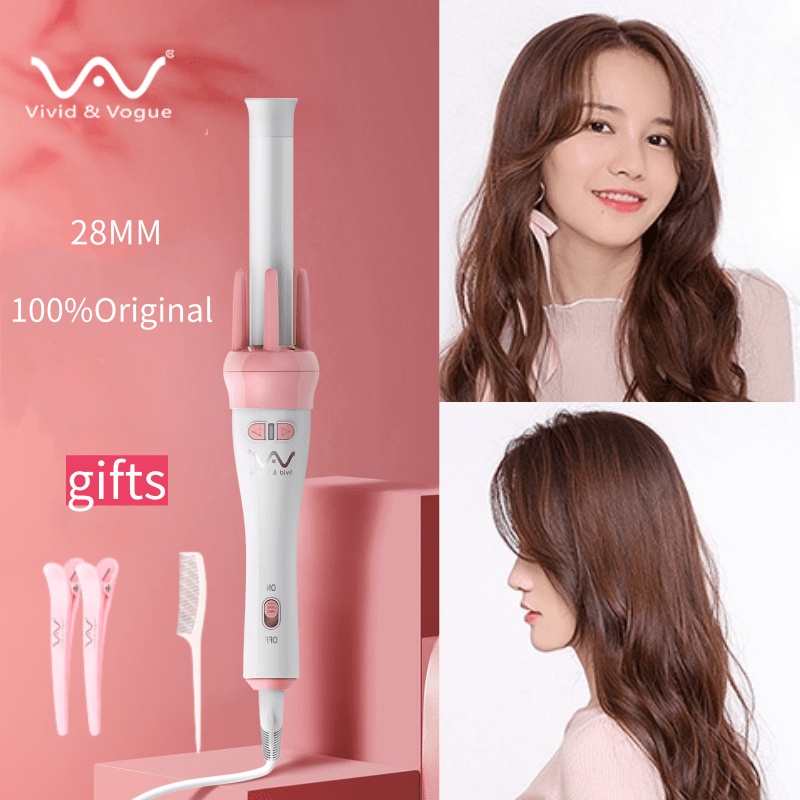 100% nguyên bản 100% máy uốn tóc tự động vivid & vogue 360 máy uốn tóc sắt 2 trong1 máy uốn tóc bằng sứ - máy uốn giả - máy uốn sóng cao cấp - bảo hành 12 tháng