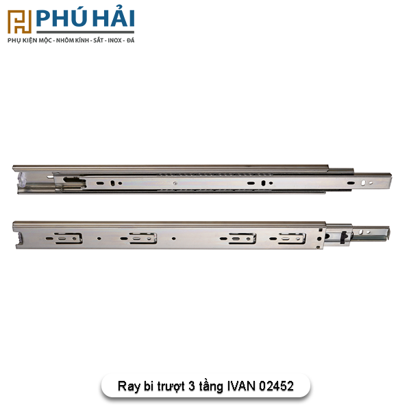 Thanh ray trượt 3 tầng ivan 02452