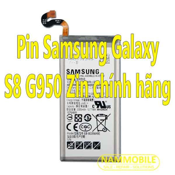 Pin samsung galaxy s8 g950 eb-bg950abe 3000mah zin + tặng siêu dán pin