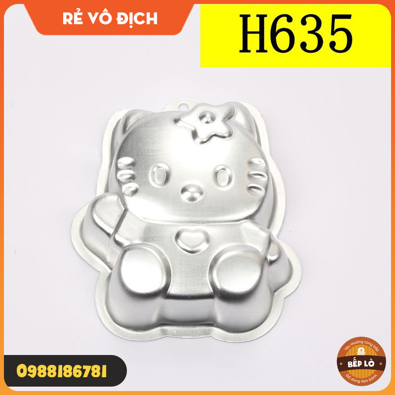 Khuôn hello kitty làm thạch, flan, rau câu, pudding h625, h635, h636