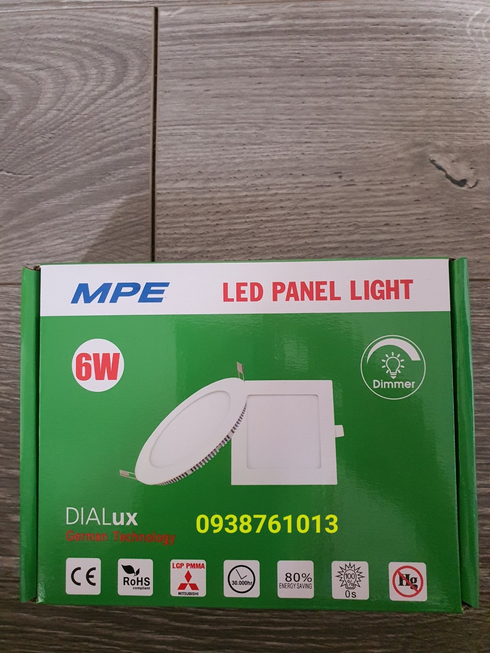 Đèn led âm trần siêu mỏng mpe 6w - bh 2 năm 1 đổi 1